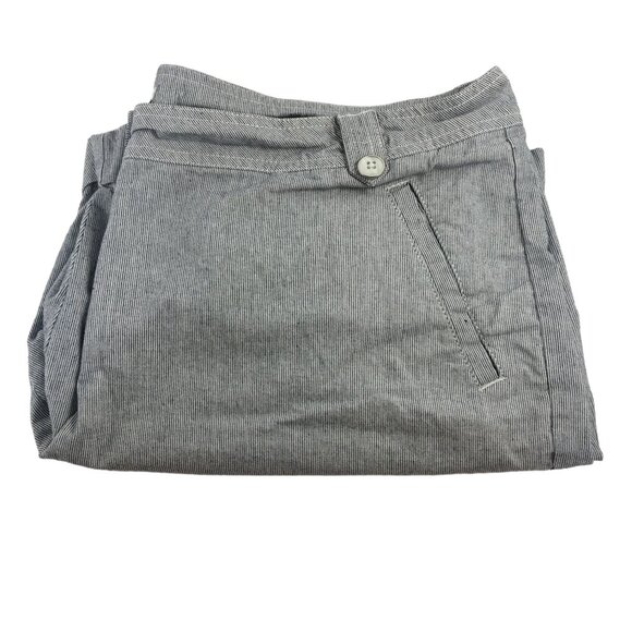 LIZ CLAIBORNE STRETCH BLUE STRIPED 4-POCKET SHORTS WOMENS SIZE 18 - Picture 3 of 4